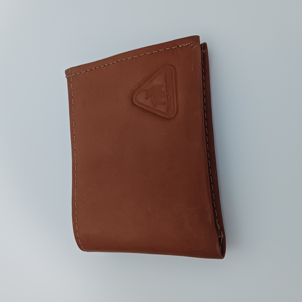 Light brown leather wallet.